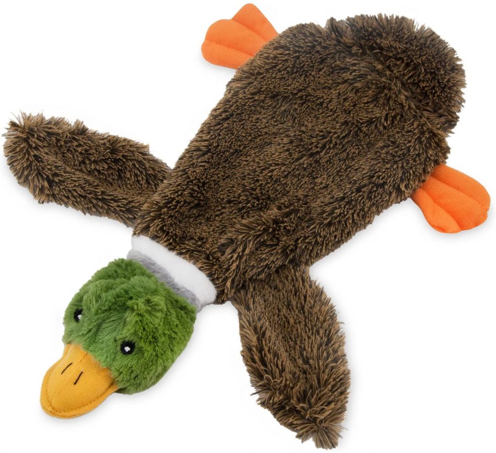 Best Pet Supplies Stuffless Squeaky Dog Toy, Wild Duck