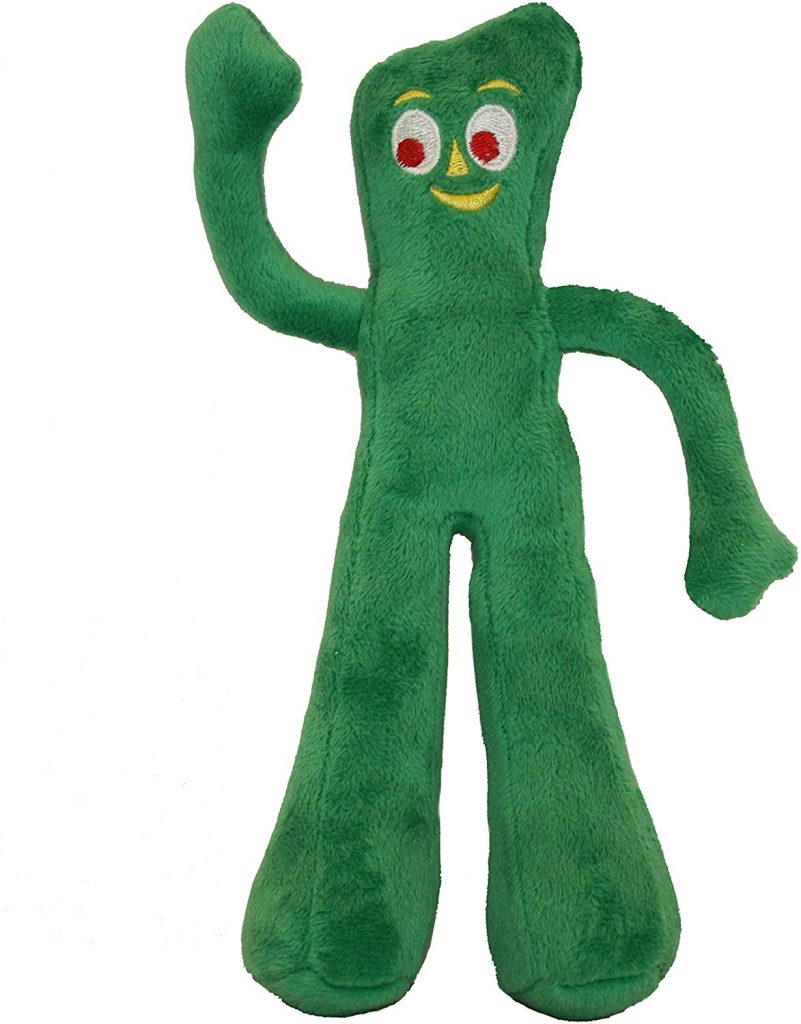 Multipet Gumby Plush Filled Dog Toy, Green