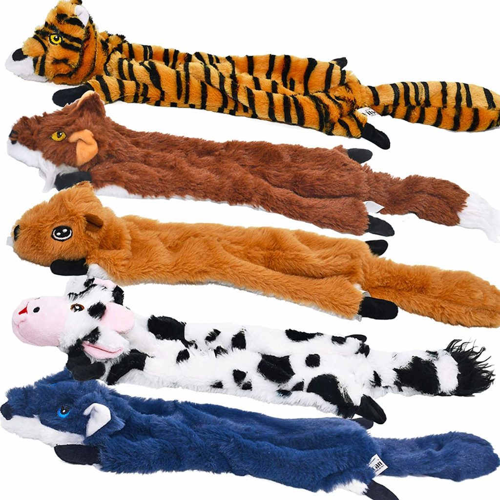 SHARLOVY Squeaky Crinkle Toys 5 Pack for Large Dogs and Medium Dogs