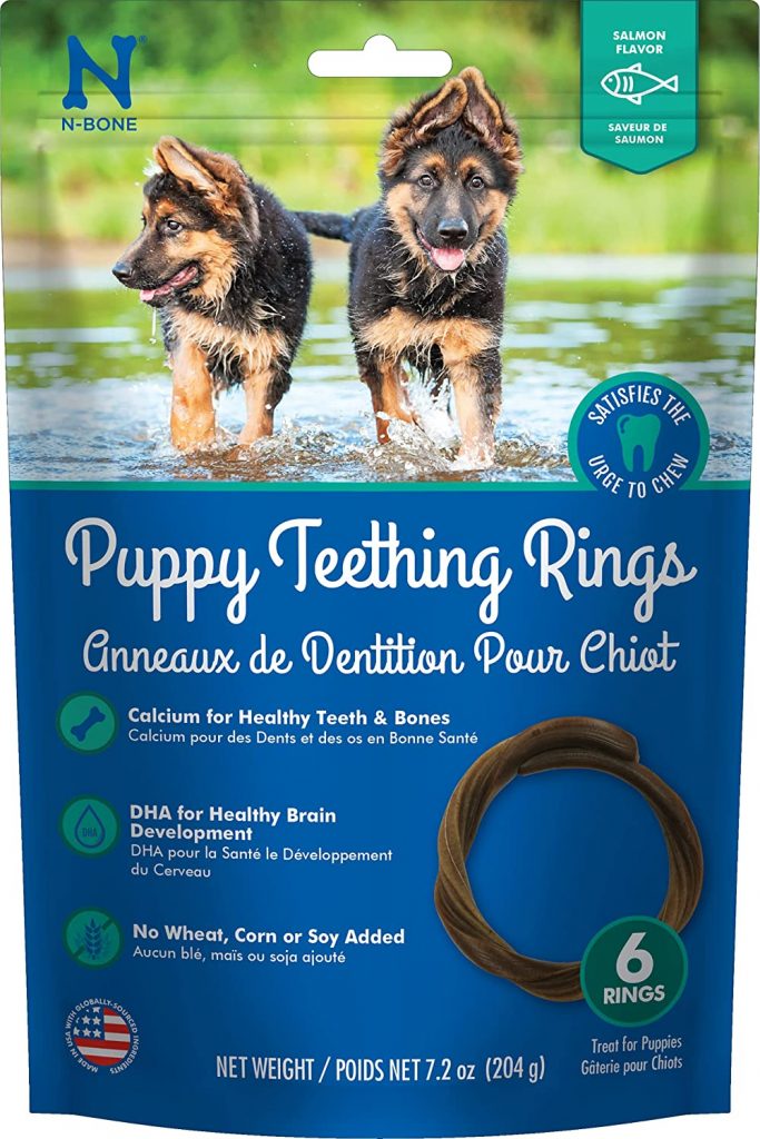 N-Bone Puppy Teething Rings Salmon Flavor Dog Treat