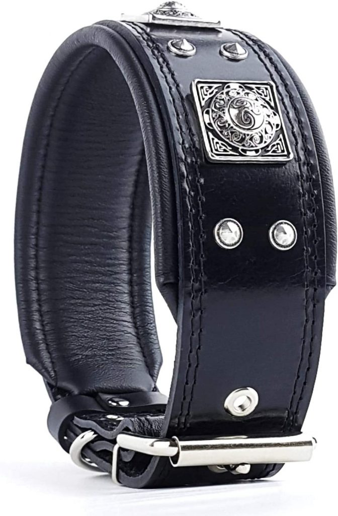 Bestia Wide and Soft Padded Black Eros Collar